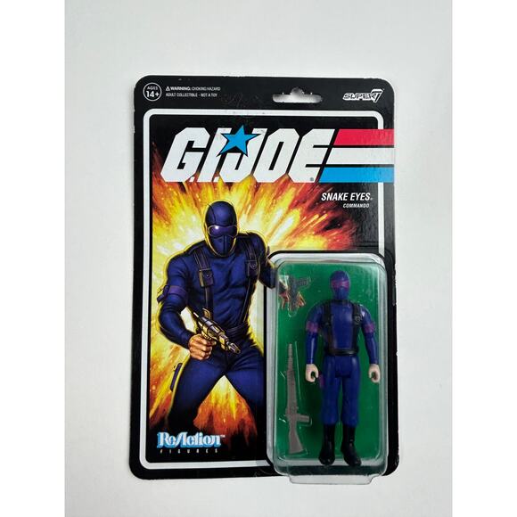 GI Joe Snake Eyes Commando Super7 ReAction 3.75 in sealed card 2021 - Picture 1 of 4